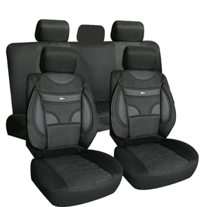 Black 5 seater Quality Fabric Seat Co