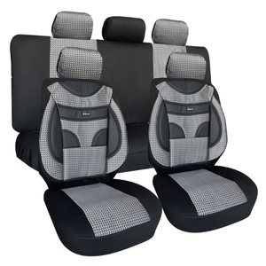 Grey Black 5 Seater Car Seat Covers